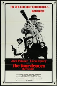 6m0247 LOT OF 20 FORMERLY TRI-FOLDED SINGLE-SIDED 27X41 FOUR DEUCES ONE-SHEETS 1975 Jack Palance