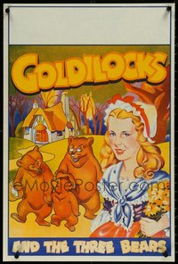 6m0115 LOT OF 5 UNFOLDED GOLDILOCKS & THE THREE BEARS ENGLISH STAGE PLAY DOUBLE CROWNS 1930s cool!