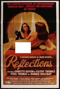 6m0382 LOT OF 11 FORMERLY TRI-FOLDED SINGLE-SIDED REFLECTIONS ONE-SHEETS 1977 sexy Gignilliat art!