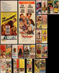 6m0599 LOT OF 27 FORMERLY FOLDED INSERTS 1940s-1970s great images from a variety of movies!