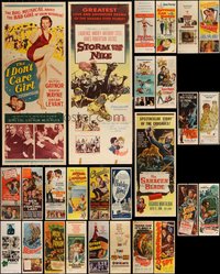 6m0592 LOT OF 29 FORMERLY FOLDED INSERTS 1950s-1970s great images from a variety of movies!