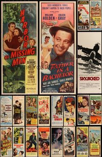 6m0617 LOT OF 21 FORMERLY FOLDED INSERTS 1950s-1970s great images from a variety of movies!