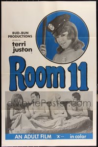 6m0283 LOT OF 17 FORMERLY TRI-FOLDED SINGLE-SIDED 27X41 ROOM 11 ONE-SHEETS 1971 sexy Terry Juston!