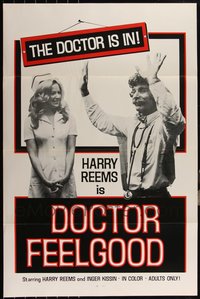 6m0335 LOT OF 14 FORMERLY TRI-FOLDED SINGLE-SIDED DOCTOR FEELGOOD ONE-SHEETS 1974 Harry Reems!