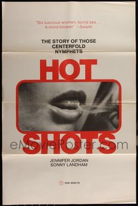 6m0383 LOT OF 11 FORMERLY TRI-FOLDED SINGLE-SIDED HOT SHOTS ONE-SHEETS 1974 centerfold nymphets!