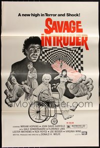 6m0256 LOT OF 19 FORMERLY TRI-FOLDED SINGLE-SIDED SAVAGE INTRUDER ONE-SHEETS 1968 terror & shock!