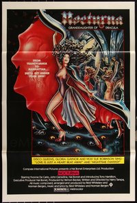 6m0547 LOT OF 4 FORMERLY TRI-FOLDED SINGLE-SIDED NOCTURNA GRANDDAUGHTER OF DRACULA ONE-SHEETS 1979