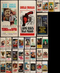 6m0620 LOT OF 35 MOSTLY FORMERLY FOLDED ITALIAN LOCANDINAS 1960s-1980s a variety of movie images!