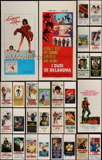 6m0624 LOT OF 31 FORMERLY FOLDED ITALIAN LOCANDINAS 1970s-2000s a variety of cool movie images!