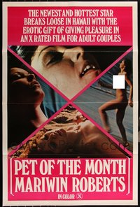 6m0355 LOT OF 13 FORMERLY TRI-FOLDED SINGLE-SIDED 27X41 PET OF THE MONTH: MARIWIN ROBERTS ONE-SHEETS 1978