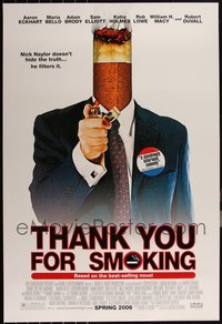 6m0484 LOT OF 6 UNFOLDED SINGLE-SIDED 27X40 THANK YOU FOR SMOKING ADVANCE ONE-SHEETS 2006 Reitman