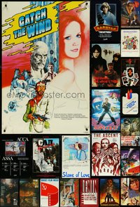 6m0085 LOT OF 23 MOSTLY FORMERLY FOLDED RUSSIAN POSTERS 1970s-1980s a variety of cool movie images!