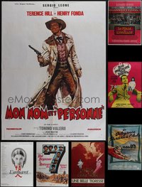 6m0068 LOT OF 7 FORMERLY FOLDED FRENCH 23X32 POSTERS 1960s-1990s a variety of cool movie images!