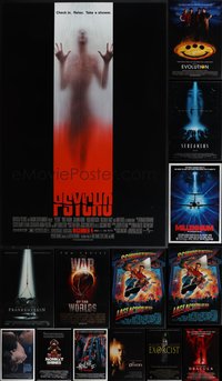 6m0268 LOT OF 18 UNFOLDED MOSTLY SINGLE-SIDED MOSTLY 27X40 HORROR/SCI-FI ONE-SHEETS 1980s-2000s