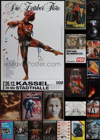 6m0096 LOT OF 24 MOSTLY UNFOLDED GERMAN POSTERS 1970s-1990s a variety of cool movie images!