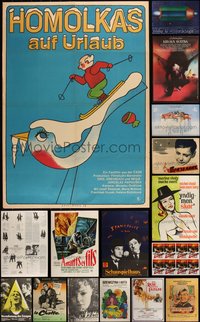 6m0048 LOT OF 25 UNFOLDED & FORMERLY FOLDED NON-US MISCELLANEOUS POSTERS 1960s-1990s cool images!