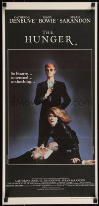 6p0491 HUNGER Aust daybill 1983 vampire Catherine Deneuve & rocker David Bowie by Bourduge!