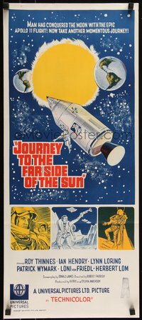 6p0495 JOURNEY TO THE FAR SIDE OF THE SUN Aust daybill 1969 Doppleganger, Earth meets self in space!