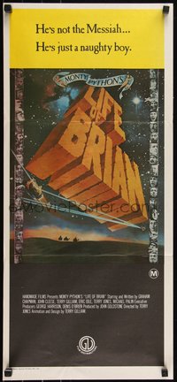 6p0501 LIFE OF BRIAN Aust daybill 1979 Monty Python, Graham Chapman in the title role!