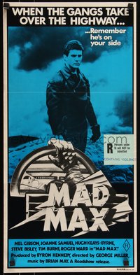 6p0503 MAD MAX Aust daybill R1981 Mel Gibson in George Miller's post-apocalyptic classic!