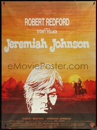 6p0123 JEREMIAH JOHNSON French 1p 1972 CoConis artwork of Robert Redford, directed by Sydney Pollack!
