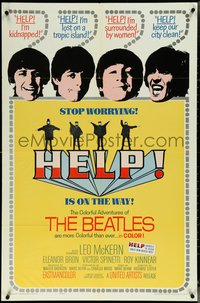 6p1049 HELP 1sh 1965 great images of The Beatles, John, Paul, George & Ringo, rock & roll classic!