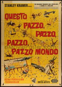 6p0146 IT'S A MAD, MAD, MAD, MAD WORLD Italian 1p 1964 completely different art by Mauro Colizzi!