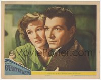 6p0619 BEWITCHED LC #7 1945 best romantic close up of pretty Phyllis Thaxter & Stephen McNally!