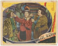 6p0629 BOHEMIAN GIRL LC 1936 Stan Laurel & Oliver Hardy stealing man's purse through deception!