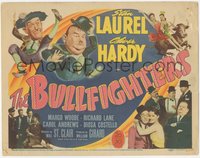 6p0548 BULLFIGHTERS TC 1945 great wacky cartoon artwork & photos of Stan Laurel & Oliver Hardy!