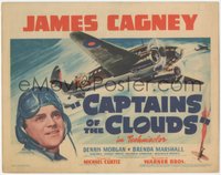 6p0549 CAPTAINS OF THE CLOUDS TC 1942 c/u of James Cagney + great art of WWII airplanes, rare!