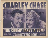 6p0551 CHUMP TAKES A BUMP TC 1939 great super close up of Charley Chase & Ann Doran, ultra rare!