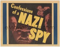 6p0643 CONFESSIONS OF A NAZI SPY LC 1939 moody montage of Edward G. Robinson & co-stars, ultra rare!