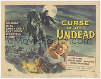 6p0558 CURSE OF THE UNDEAD TC 1959 Universal western horror, great graveyard art by Reynold Brown!