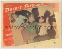 6p0648 DESERT FURY LC #1 1947 Lizabeth Scott stops Burt Lancaster about to punch John Hodiak!