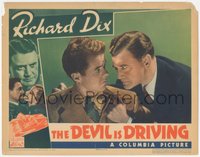 6p0650 DEVIL IS DRIVING LC 1937 great close up of Richard Dix threatening Elisha Cook Jr., rare!