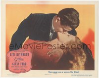 6p0659 GILDA LC 1946 there never was a woman like Rita Hayworth, who's kissing Glenn Ford, rare!
