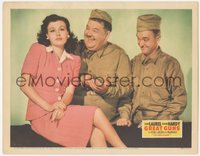 6p0663 GREAT GUNS LC 1941 Ryan is not asmused by uniformed Stan Laurel & Oliver Hardy, ultra rare!