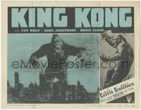 6p0678 KING KONG LC #8 R1952 classic image of giant ape holding Fay Wray over New York Skyline!
