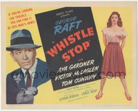 6p0611 WHISTLE STOP TC 1946 close up of George Raft, sexy full-length Ava Gardner, Tom Conway