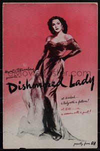6p0041 DISHONORED LADY pressbook 1947 art of sexy Hedy Lamarr, a lady with a future & past, rare!