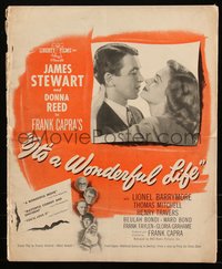 6p0045 IT'S A WONDERFUL LIFE pressbook 1946 James Stewart, Donna Reed, Frank Capra classic, rare!