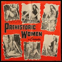 6p0057 PREHISTORIC WOMEN pressbook 1950 many images of hot cave women wearing animal skins!