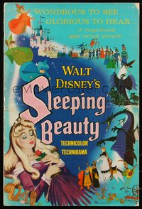 6p0062 SLEEPING BEAUTY pressbook 1959 Walt Disney cartoon classic, full-color poster images!