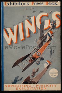6p0074 WINGS pressbook 1927 William Wellman Best Picture, Clara Bow, Buddy Rogers, ultra rare!