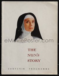 6p0367 NUN'S STORY English souvenir program book 1959 religious missionary Audrey Hepburn!