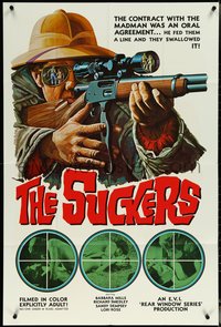 6p1230 SUCKERS 1sh 1970s man with sniper rifle, the contract with the madman was an oral agreement!