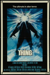 6p1248 THING 1sh 1982 John Carpenter classic sci-fi horror, Struzan, new credit design!