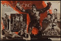 6p0301 KING KONG 2pg English trade ad 1933 Fay Wray, Armstrong, Cabot, great image of ape over NYC!