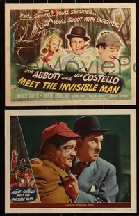 6p0755 ABBOTT & COSTELLO MEET THE INVISIBLE MAN 8 LCs 1951 Bud & Lou w/ Adele Jurgens, complete set!